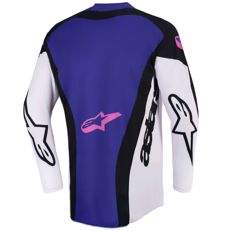 Tricou motocross Alpinestars Techstar Knif negru-gri deschis-violet