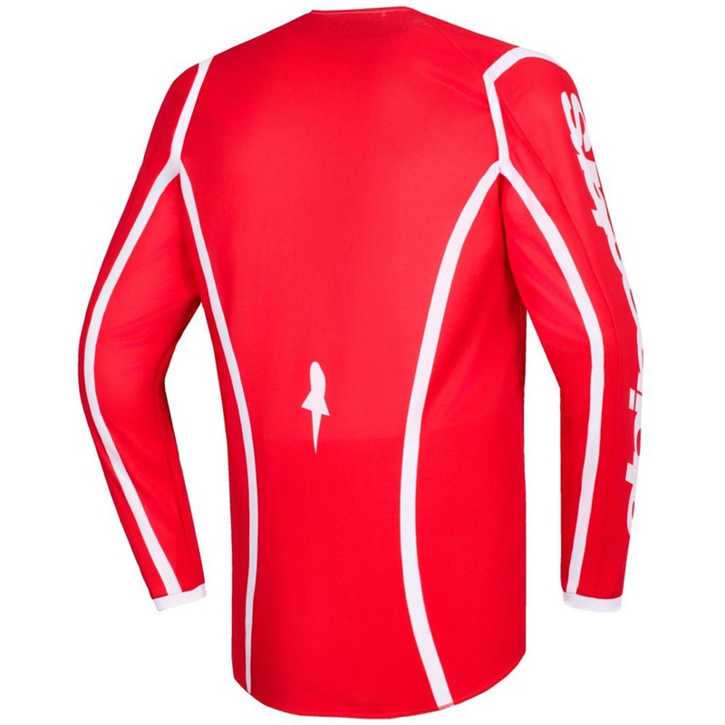 Tricou motocross Alpinestars Fluid Apex roșu-alb