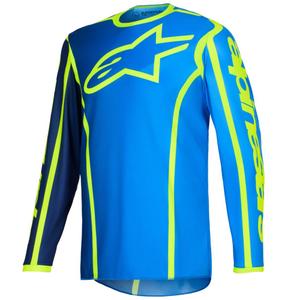 Tricou motocross Alpinestars Fluid Apex albastru-galben fluo