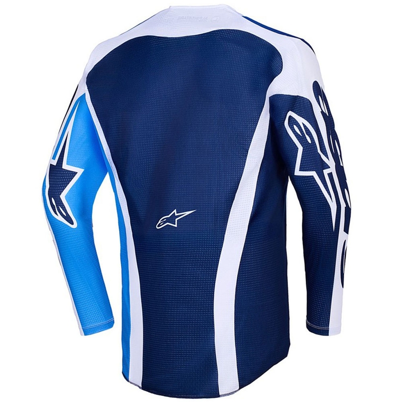 Tricou motocross Alpinestars Racer Air Portl albastru-alb