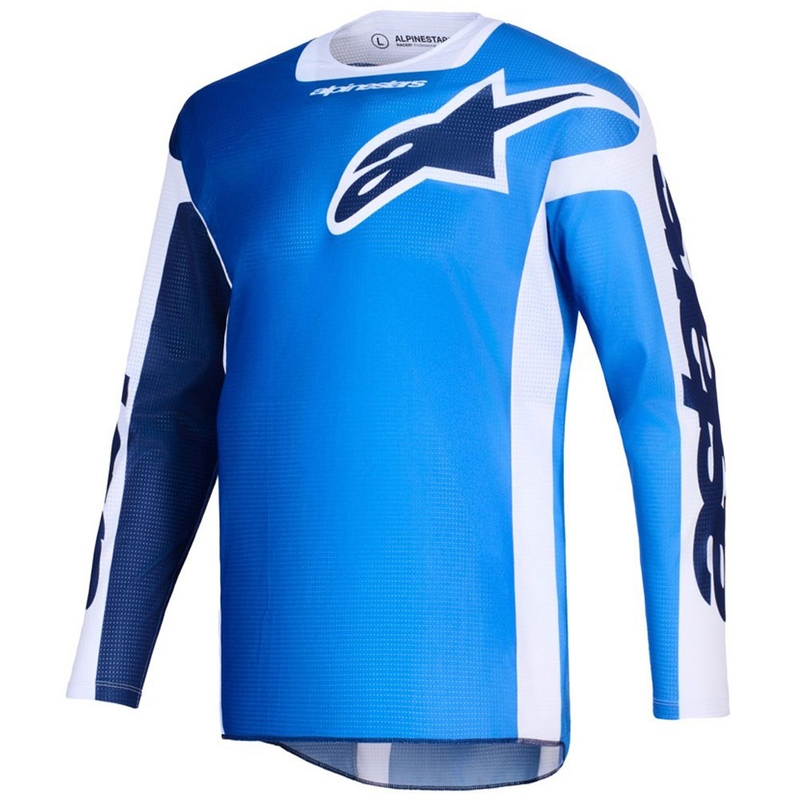 Tricou motocross Alpinestars Racer Air Portl albastru-alb