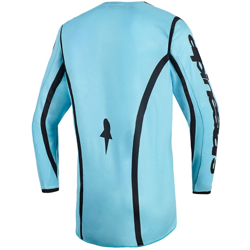 Tricou motocross Alpinestars Stella Fluid Apex pentru femei, turcoaz-negru