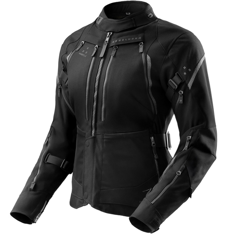 Geacă de motocicletă pentru femei Rebelhorn Hardy 3.0 neagră