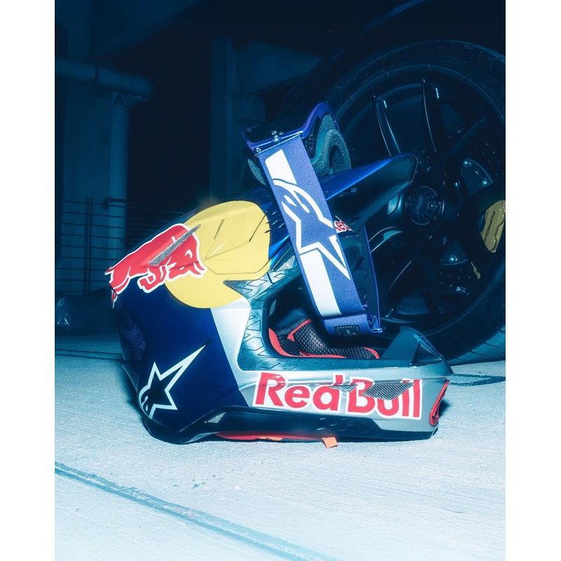 Ochelari motocross Alpinestars Supertech Vision Hunta96 XXV violet-alb cu plexiglas argintiu oglindă