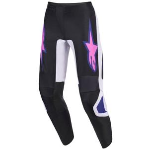Pantaloni motocross Alpinestars Fluid Grid negru-gri deschis-violet