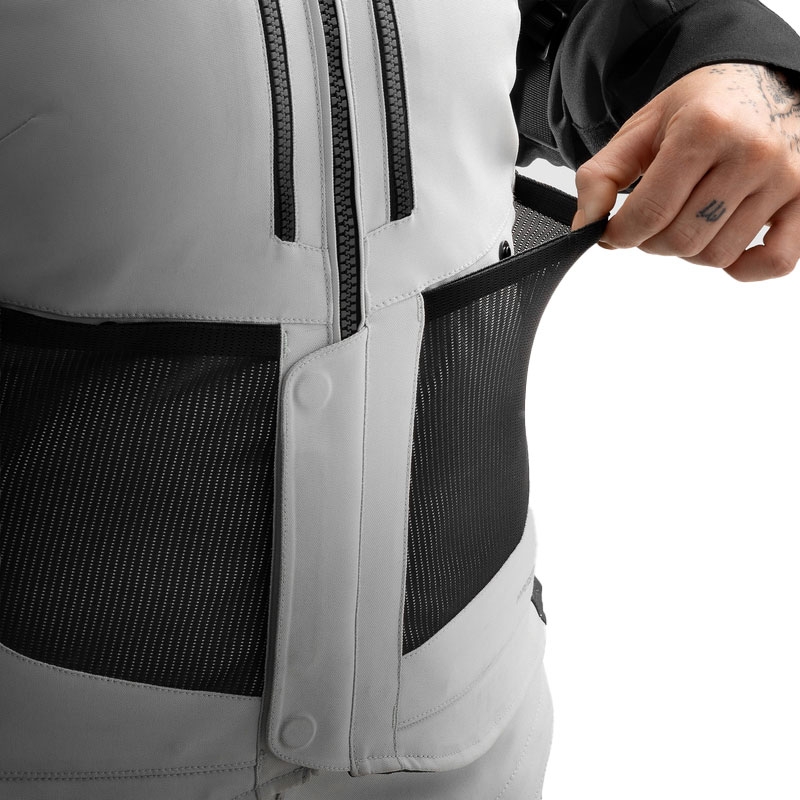 Geacă de motocicletă pentru femei Rebelhorn Hardy 3.0 negru-gri-galben fluo
