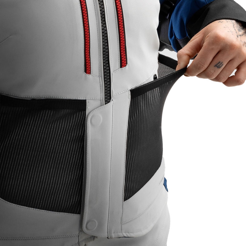 Geaca moto dama Rebelhorn Hardy 3.0 albastru-gri-rosu
