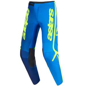 Pantaloni motocross Alpinestars Fluid Apex albastru-galben fluo