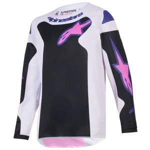 Tricou Motocross Alpinestars Fluid Grid Copii Negru-Gri Deschis-Mov