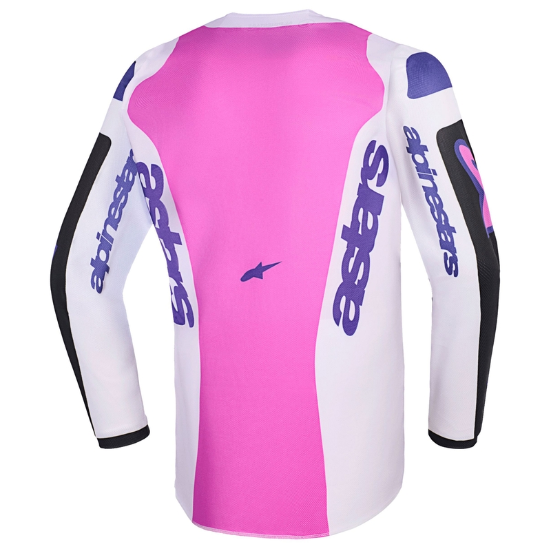 Tricou Motocross Alpinestars Fluid Grid Copii Negru-Gri Deschis-Mov