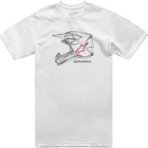 Tricou Alpinestars MX Casca CSF alb