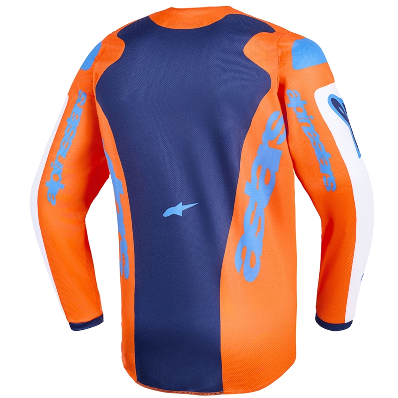 Tricou Motocross Alpinestars Fluid Grid Copii Portocaliu-Albastru-Alb