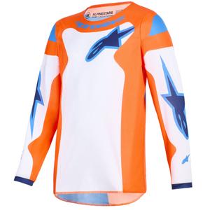 Tricou Motocross Alpinestars Fluid Grid Copii Portocaliu-Albastru-Alb
