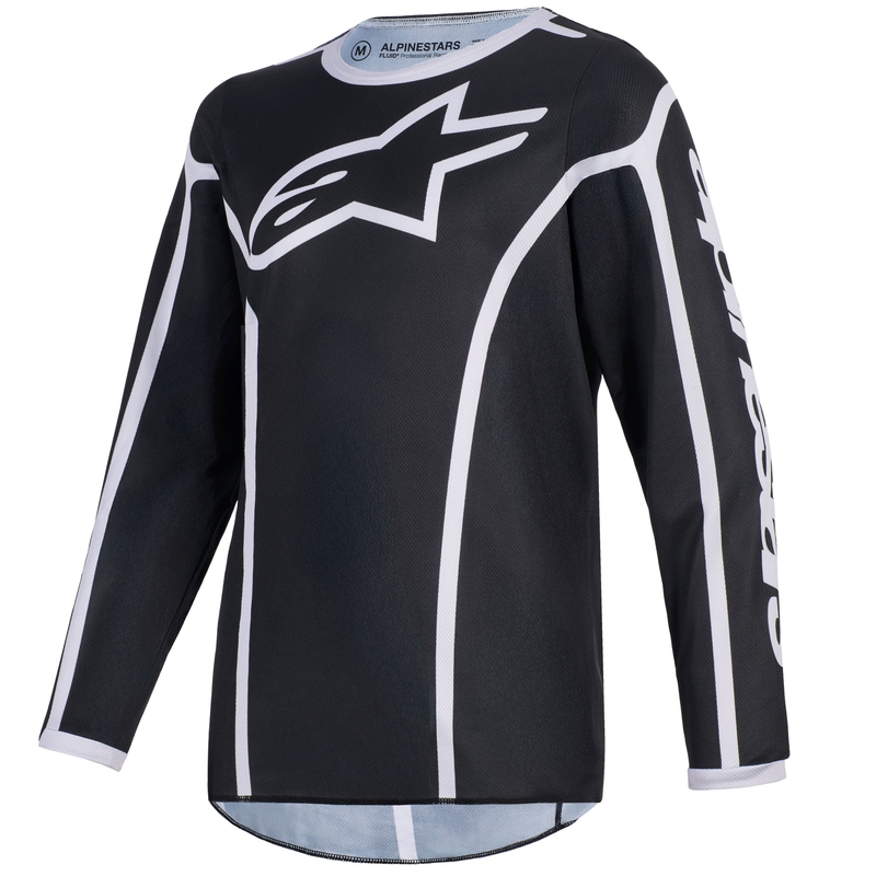 Tricou Motocross Alpinestars Fluid Apex Copii Negru-Gri