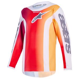 Tricou motocross Alpinestars Fluid Portl copii roșu-portocaliu-gri deschis