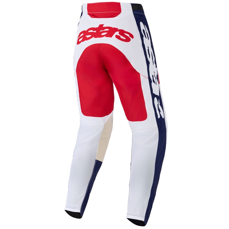 Pantaloni motocross Alpinestars Racer Riway alb-albastru-roșu