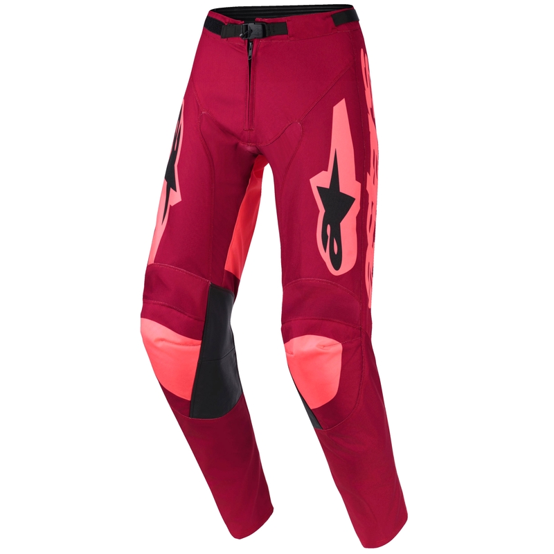 Pantaloni motocross Alpinestars Racer Riway roșu închis-coral
