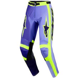 Pantaloni motocross Alpinestars Racer Portl violet-galben fluo