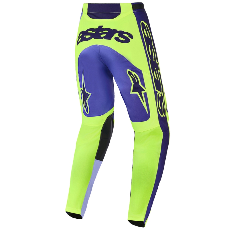 Pantaloni motocross Alpinestars Racer Portl violet-galben fluo