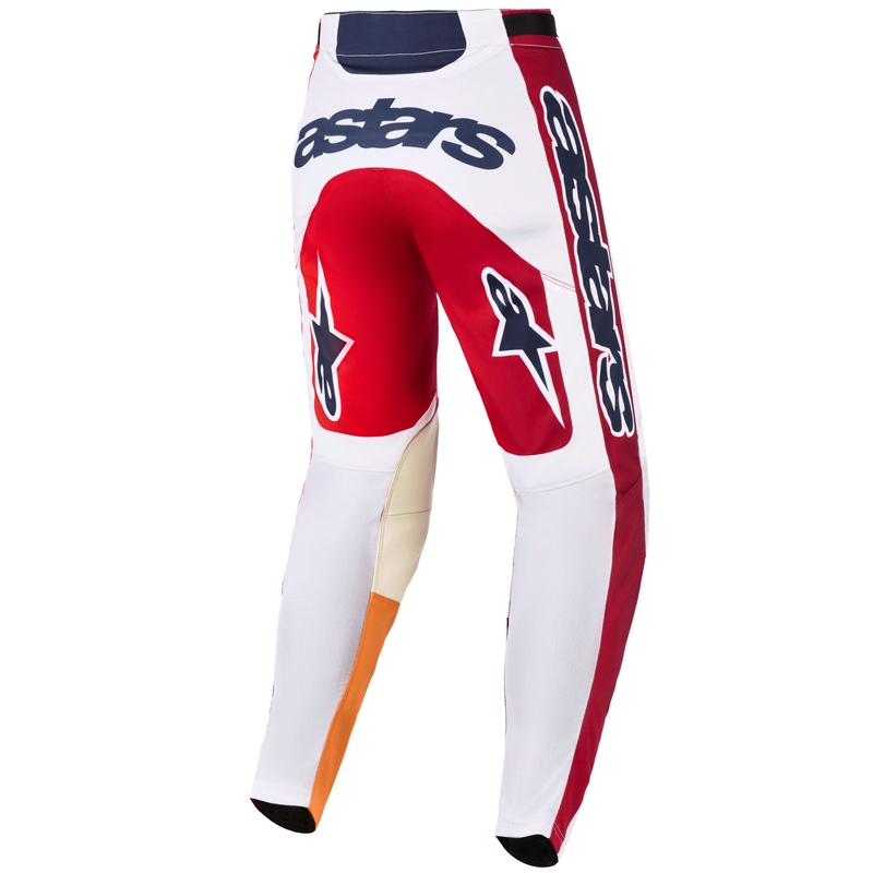 Pantaloni motocross Alpinestars Racer Portl roșu-portocaliu-gri deschis