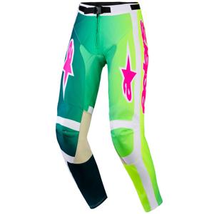 Pantaloni motocross Alpinestars Racer Portl verde-alb-negru