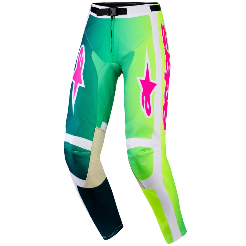 Pantaloni motocross Alpinestars Racer Portl verde-alb-negru