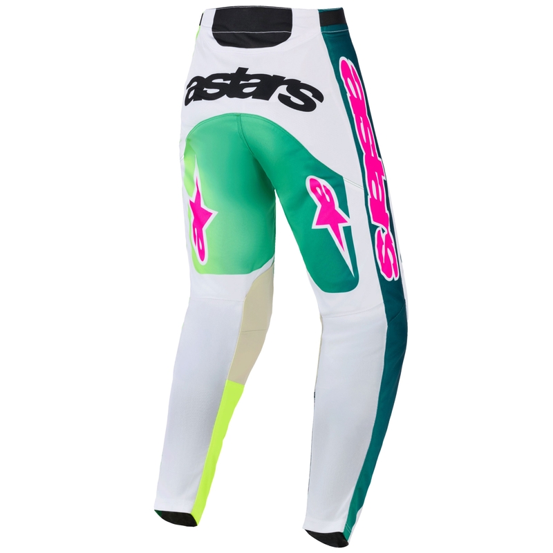 Pantaloni motocross Alpinestars Racer Portl verde-alb-negru