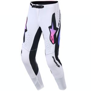 Pantaloni motocross Alpinestars Supertech Pro Vista alb-violet-negru