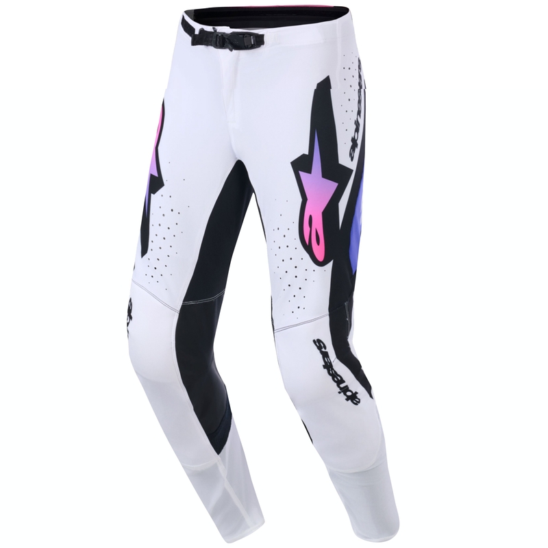 Pantaloni motocross Alpinestars Supertech Pro Vista alb-violet-negru