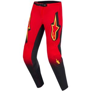 Pantaloni motocross Alpinestars Supertech Scenz roșu-negru-galben