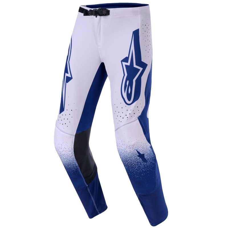 Pantaloni motocross Alpinestars Supertech Scenz gri deschis-albastru închis
