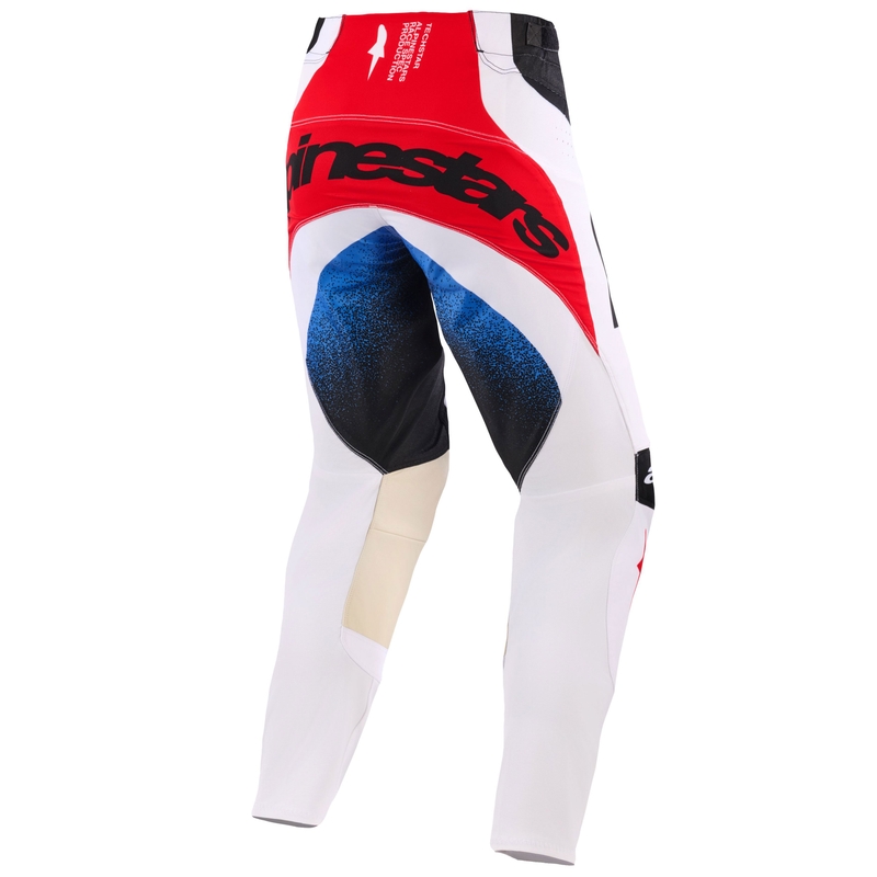 Pantaloni motocross Alpinestars Techstar Knif negru-alb-albastru-roșu