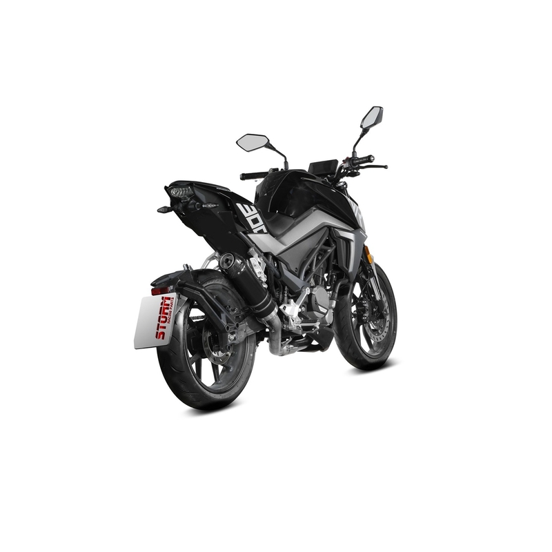 Sistem de evacuare complet 1x1 STORM GP Black with carbon cap