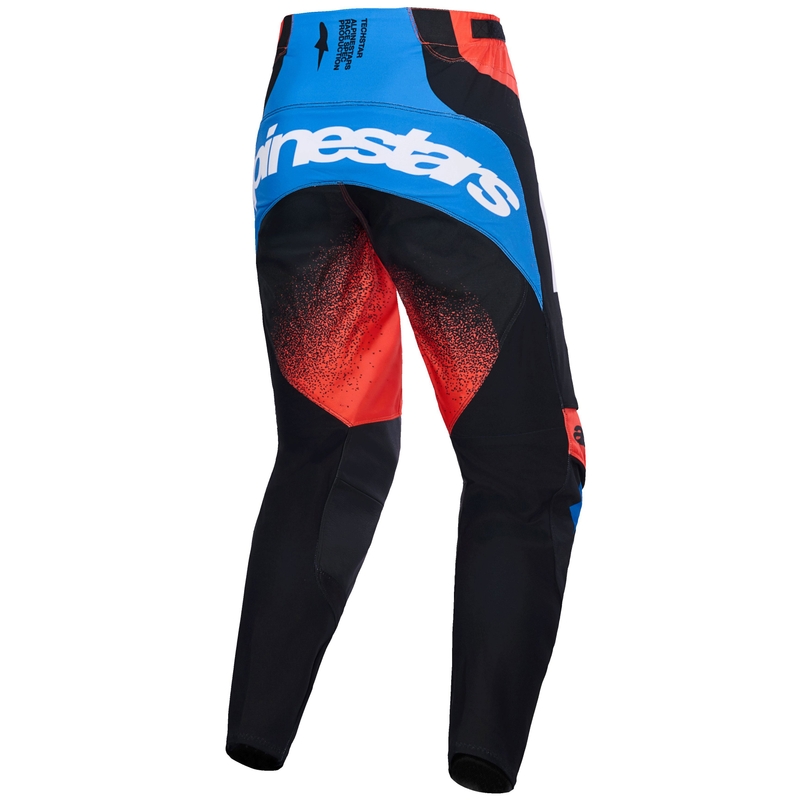 Pantaloni motocross Alpinestars Techstar Knif portocaliu-negru-albastru