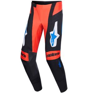 Pantaloni motocross Alpinestars Techstar Knif portocaliu-negru-albastru