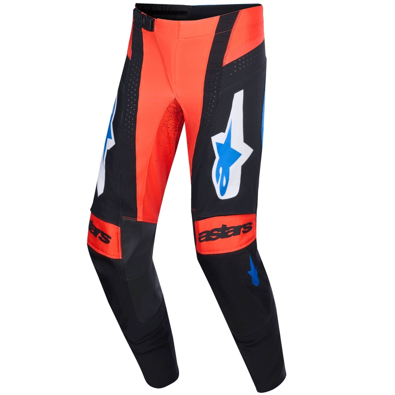 Pantaloni motocross Alpinestars Techstar Knif portocaliu-negru-albastru