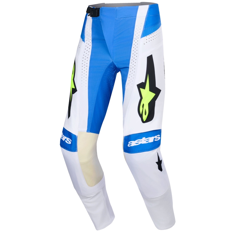 Pantaloni motocross Alpinestars Techstar Knif albastru-negru-galben fluo