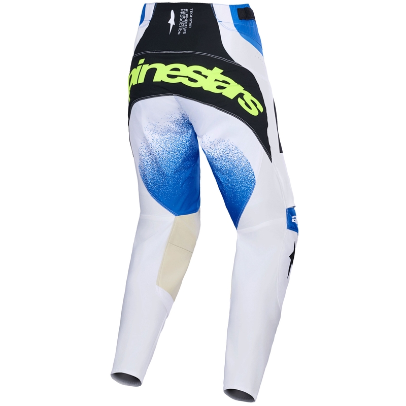 Pantaloni motocross Alpinestars Techstar Knif albastru-negru-galben fluo