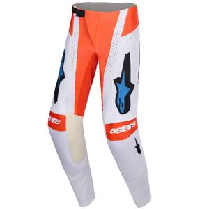 Pantaloni motocross Alpinestars Techstar Knif gri deschis-portocaliu fluo-negru