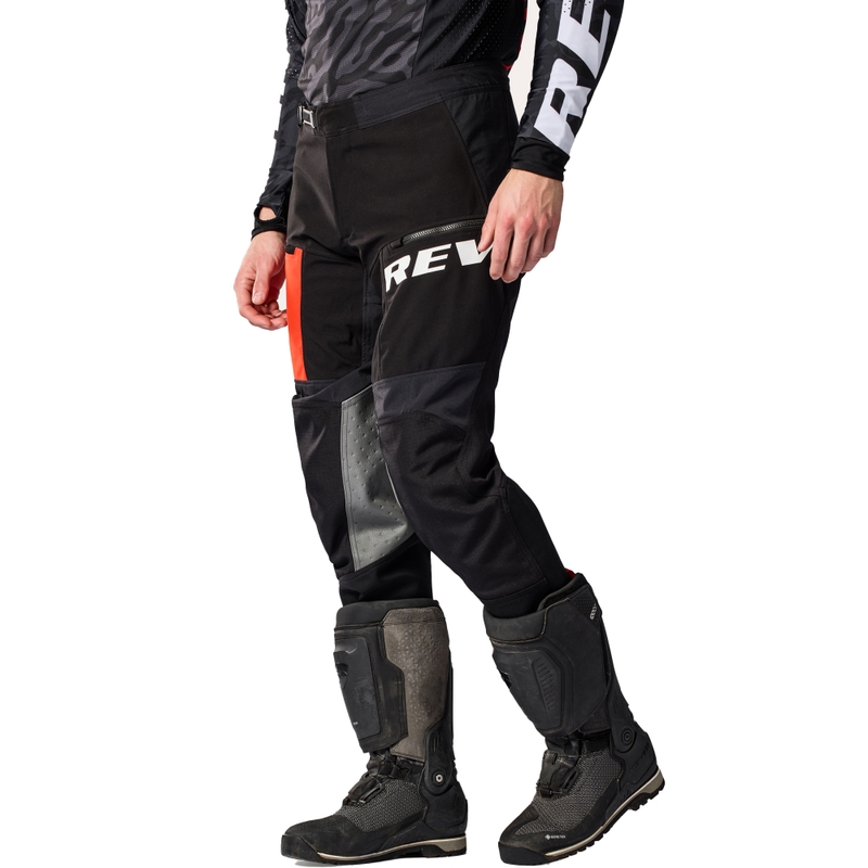 Pantaloni moto Revit Lejano negru-rosu