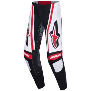 Pantaloni motocross Alpinestars Techstar Nomur negru-alb-roșu