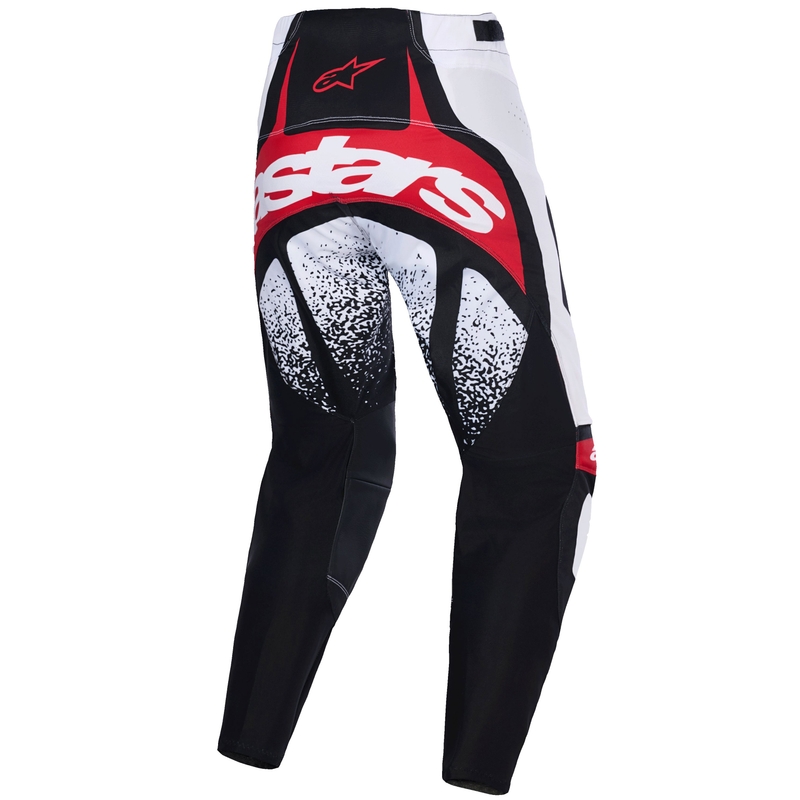 Pantaloni motocross Alpinestars Techstar Nomur negru-alb-roșu