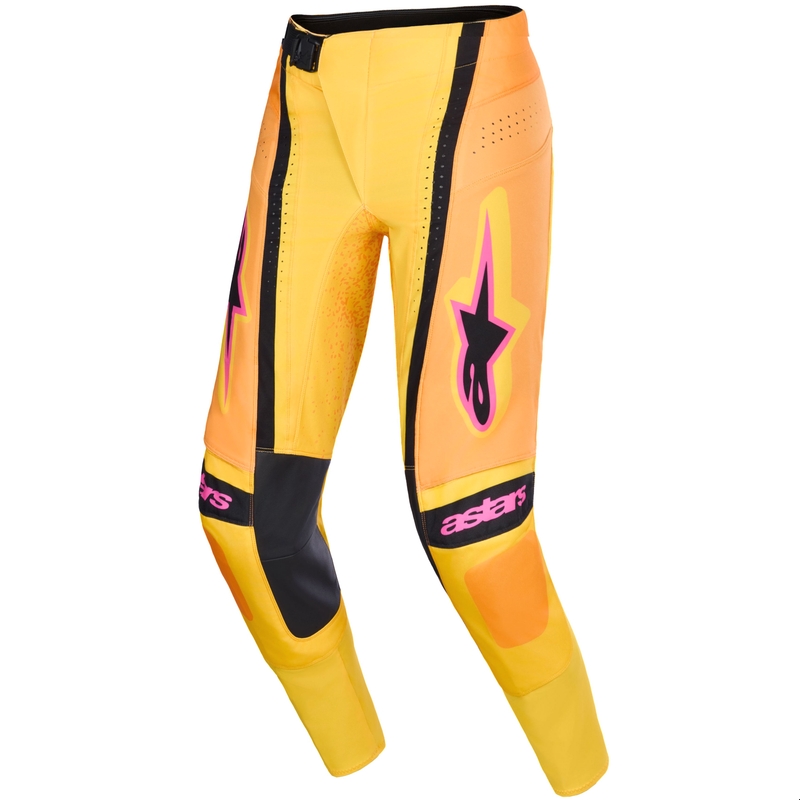 Pantaloni motocross Alpinestars Techstar Nomur portocaliu-galben-roz