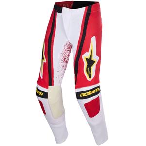 Pantaloni motocross Alpinestars Techstar Nomur gri deschis-roșu-negru-galben