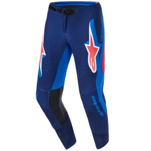 Pantaloni motocross Alpinestars Supertech Vista albastru închis-coral-cobalt