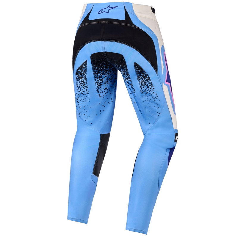 Pantaloni motocross Alpinestars Stella Techstar Nomur pentru femei, albastru deschis-alb, alb-negru-roz