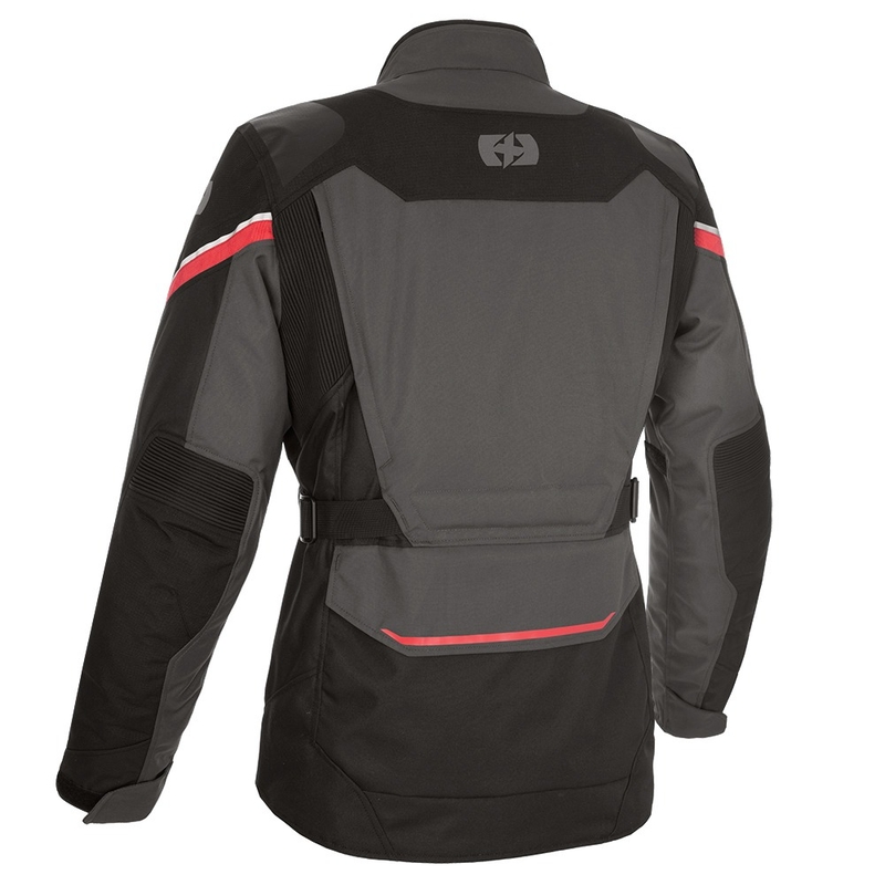 Jachetă motociclistă Oxford Montreal 4.0 Dry2Dry™ Negru-Gri-Roșu
