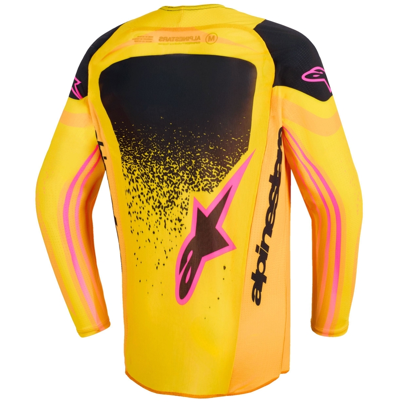 Tricou Motocross Alpinestars Techstar Nomur Copii Portocaliu-Galben-Roz