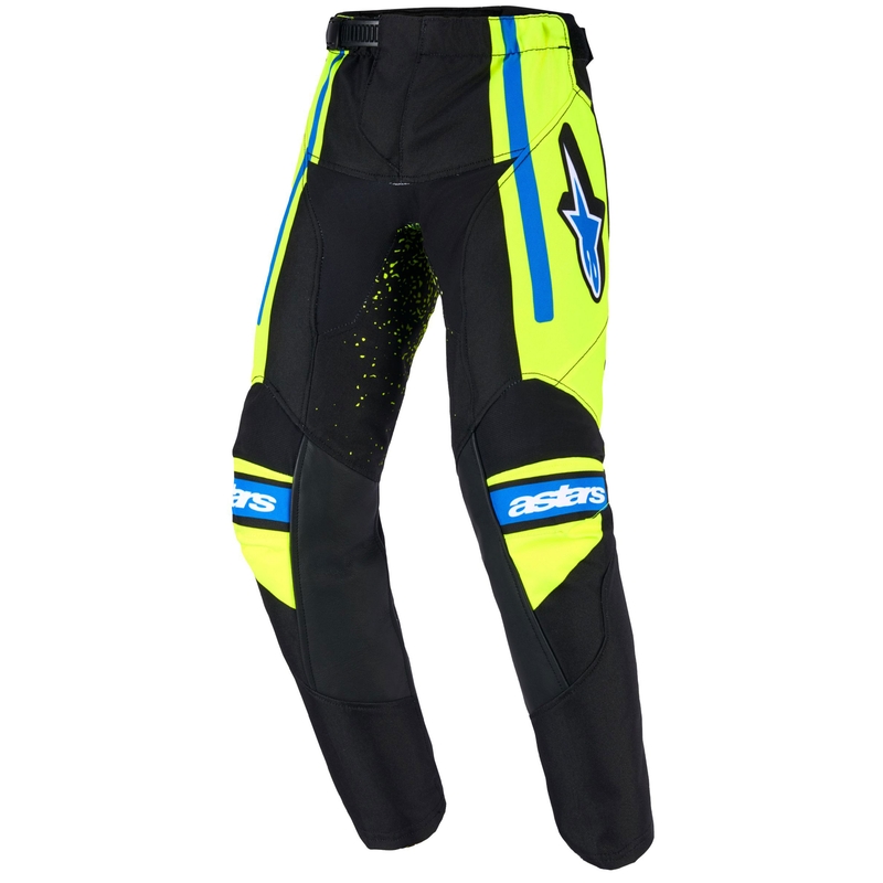 Pantaloni Motocross Alpinestars Racer Nomur Copii Albastru Închis-Galben Fluo-Negru