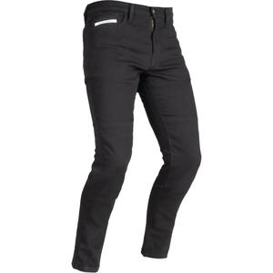 Blugi motociclisți crop OXFORD ORIGINAL APPROVED SUPER STRETCH JEANS AA SLIM FIT, negri